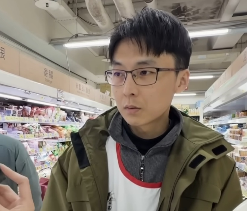 陳彥廷在超市接受採訪